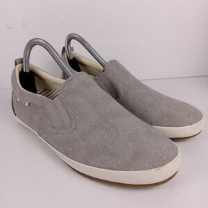 Taos Dandy Sneaker Loafers Size 9 Gray Slip-On Canvas Casual Travel Arch Support